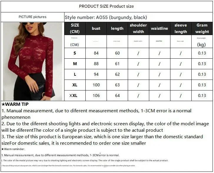 2025 spring fashion versatile fashion sexy lace thin outer wear T-shirt long sleeve bottoming shirt - Image 4