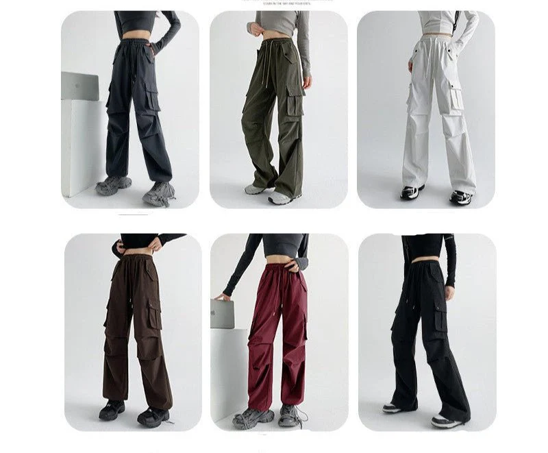 American overalls women's pants spring and summer 2025 new loose drape straight-leg pants sweatpants slim casual wide-leg pants - Image 2