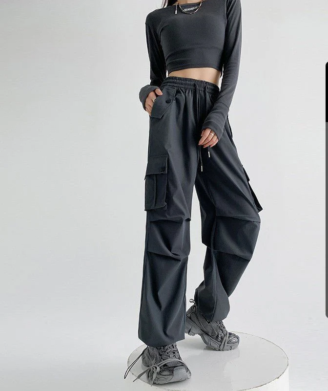 American overalls women's pants spring and summer 2025 new loose drape straight-leg pants sweatpants slim casual wide-leg pants - Image 6