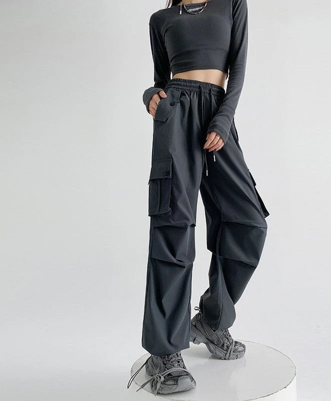 American overalls women's pants spring and summer 2025 new loose drape straight-leg pants sweatpants slim casual wide-leg pants - Image 7