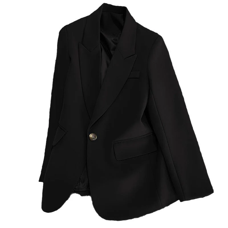 Casual Street Style Single Button Blazer For Women - Image 11