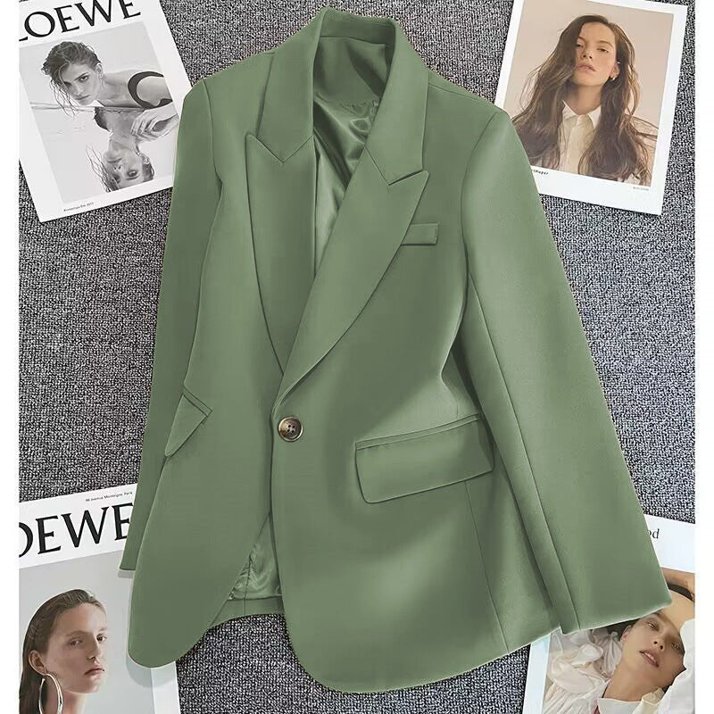 Casual Street Style Single Button Blazer For Women - Image 3