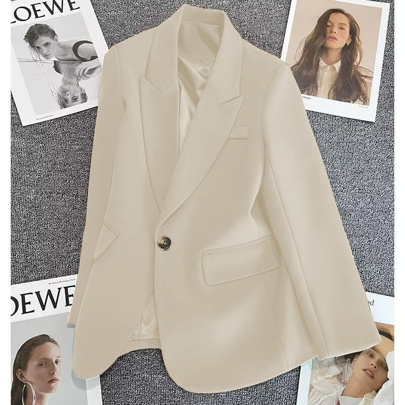 Casual Street Style Single Button Blazer For Women - Image 5