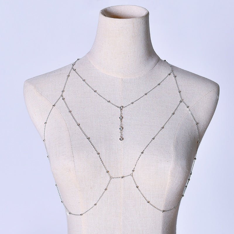Chest chain jewelry pure desire style all-match sxy diamond pendant body chain necklace - Image 18