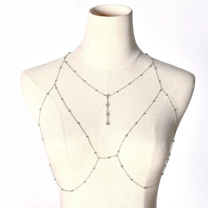 Chest chain jewelry pure desire style all-match sxy diamond pendant body chain necklace - Image 21