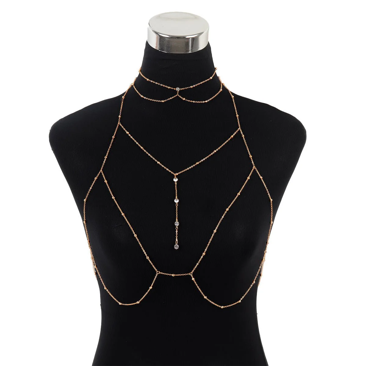 Chest chain jewelry pure desire style all-match sxy diamond pendant body chain necklace - Image 23