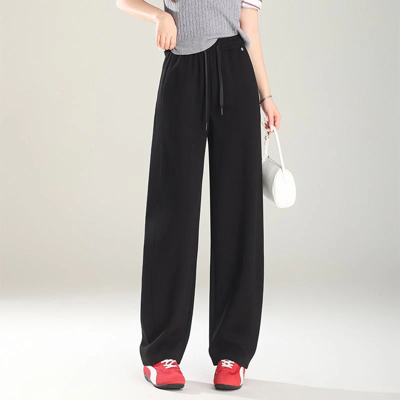 [Customized exclusive] Grey narrow version scimitar straight-leg pants women's spring and summer 2025 new sweatpants women's sports casual pants - Image 2
