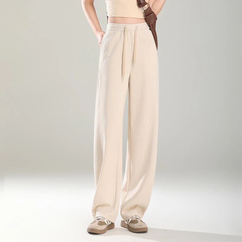 [Customized exclusive] Grey narrow version scimitar straight-leg pants women's spring and summer 2025 new sweatpants women's sports casual pants - Image 4