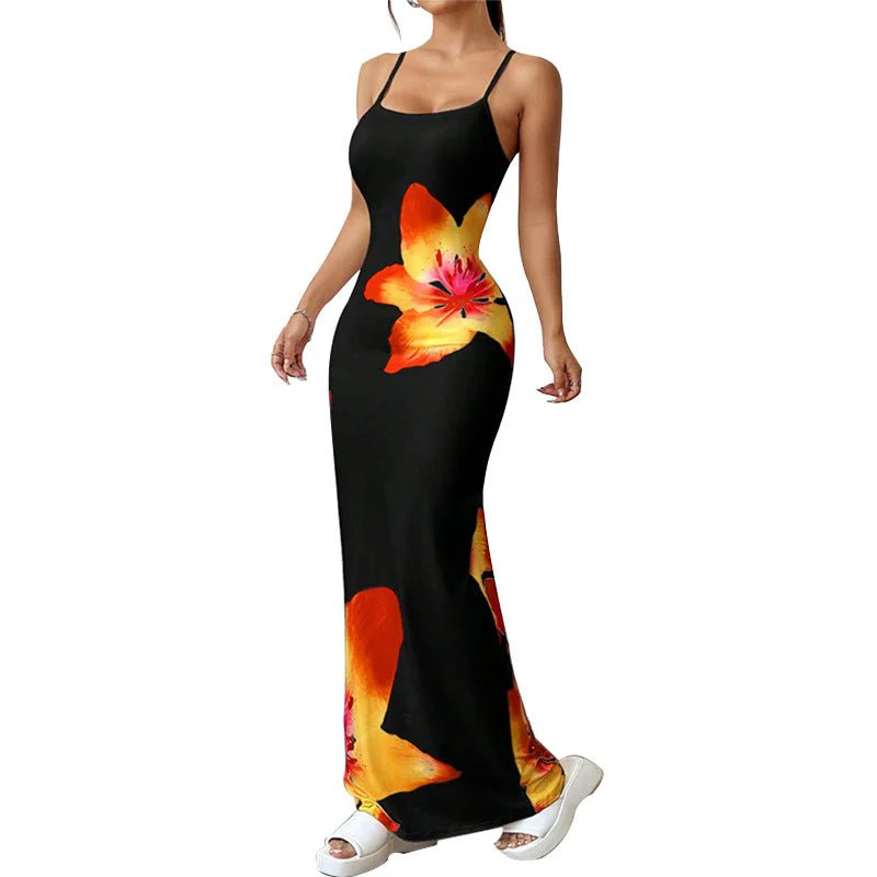European and American style suspender dress tight hip wrap step dress - Image 5