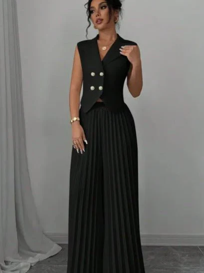 Fashion vest vest pleated skirt set women's clothing - Image 10