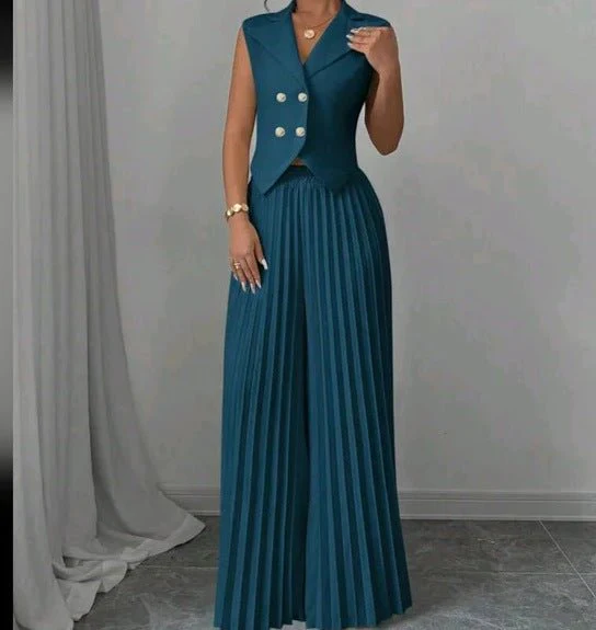 Fashion vest vest pleated skirt set women's clothing - Image 5
