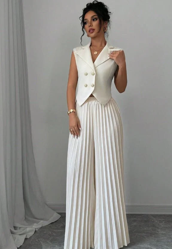 Fashion vest vest pleated skirt set women's clothing - Image 8