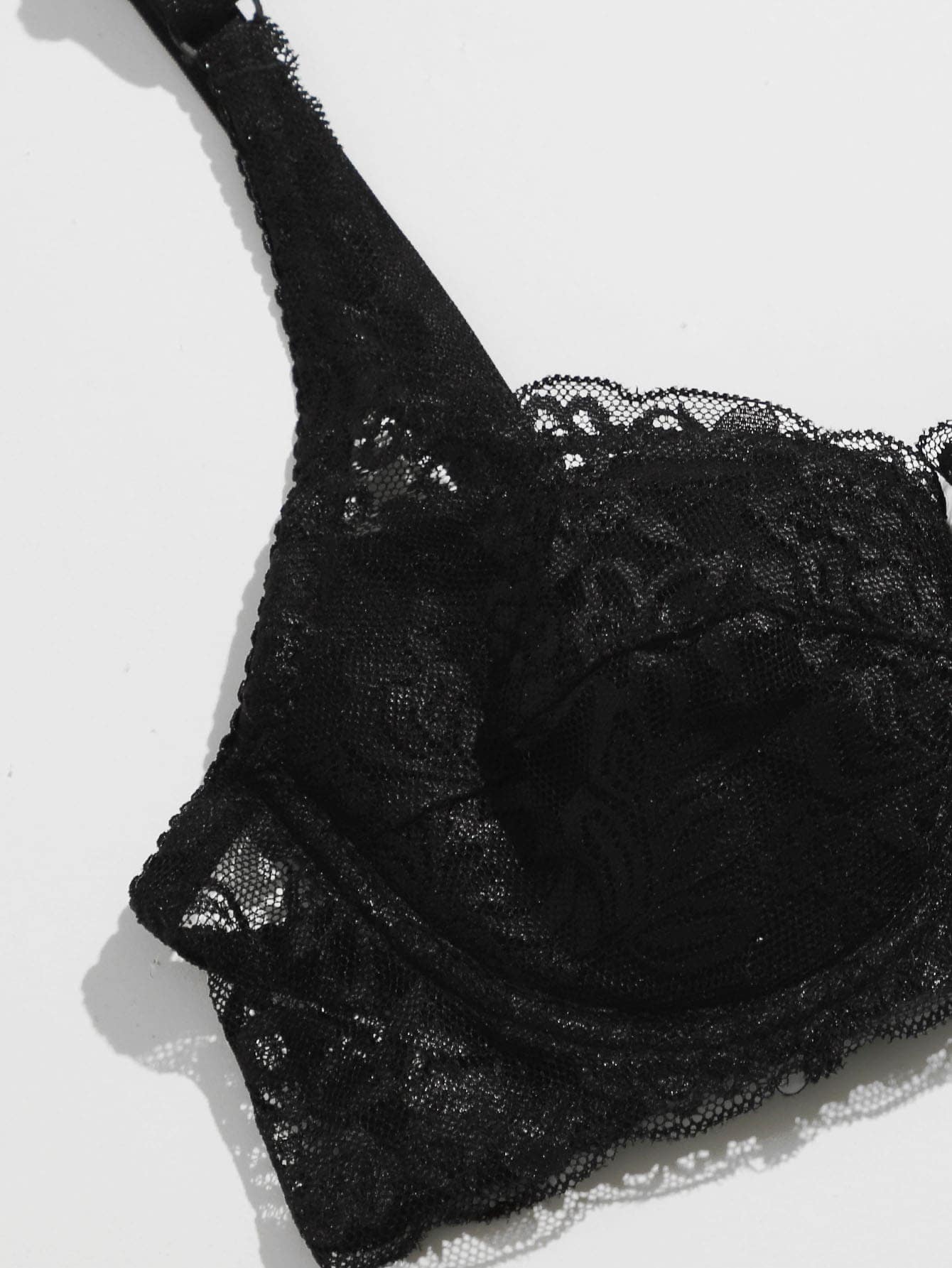 Floral Lace Underwire Bra Lingerie (FD) - Image 2