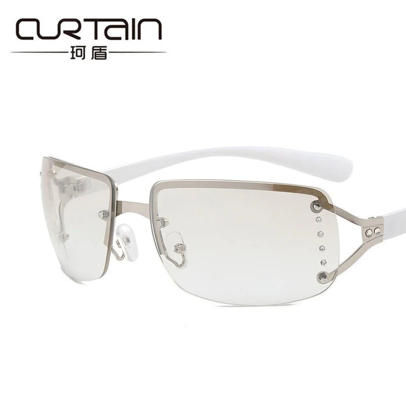Frameless sunglasses Y2K sweet cool sunglasses 2025 new square sunglasses for women (FD) - Image 11