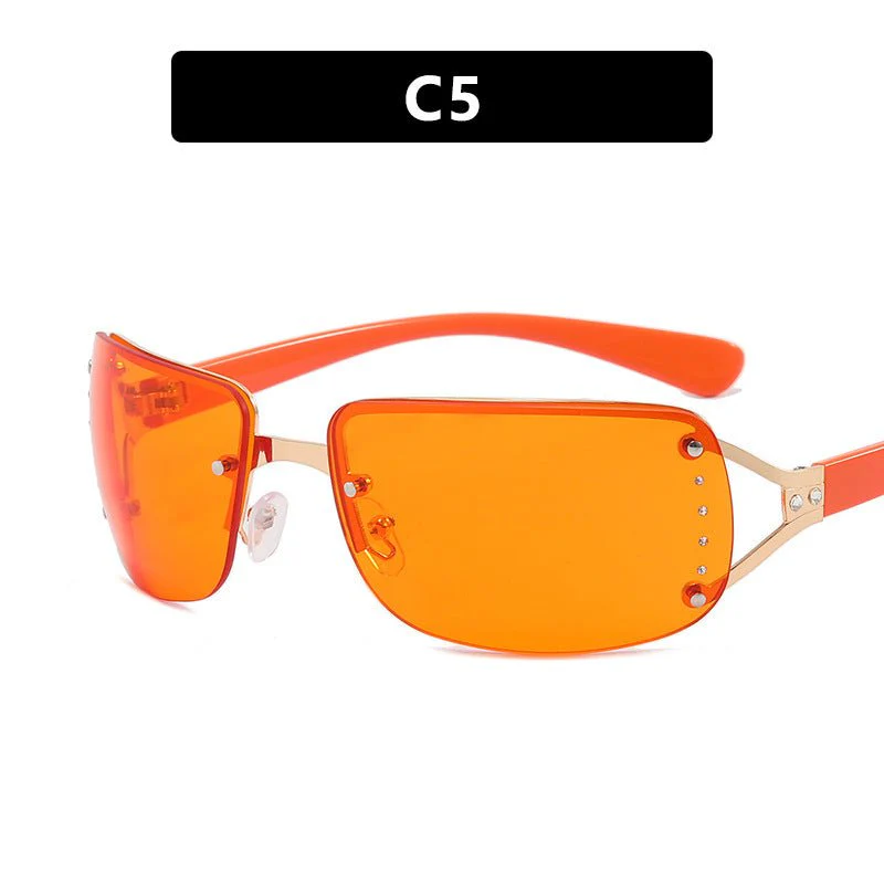 Frameless sunglasses Y2K sweet cool sunglasses 2025 new square sunglasses for women (FD) - Image 5
