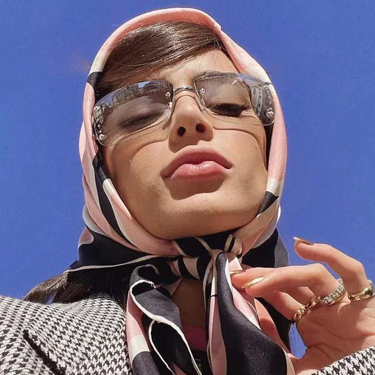 Frameless sunglasses Y2K sweet cool sunglasses 2025 new square sunglasses for women (FD) - Image 8