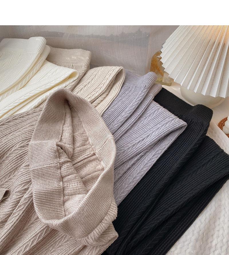 Japanese Style Knit Straight-Leg Pants – Elastic Waist Thick Casual Trousers - Image 14