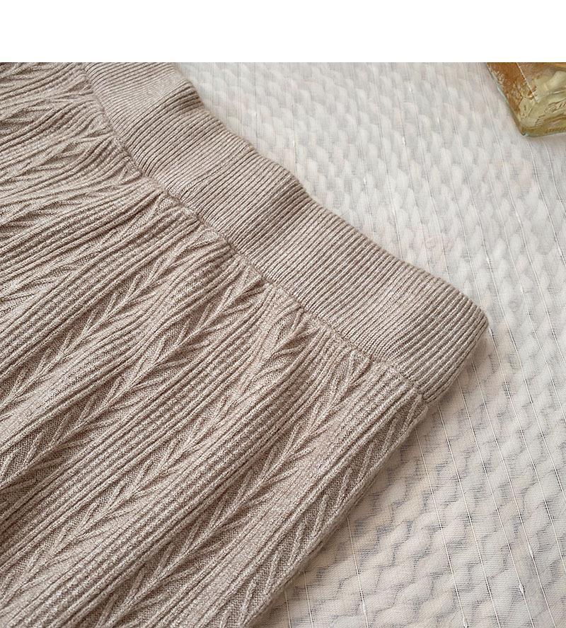 Japanese Style Knit Straight-Leg Pants – Elastic Waist Thick Casual Trousers - Image 15