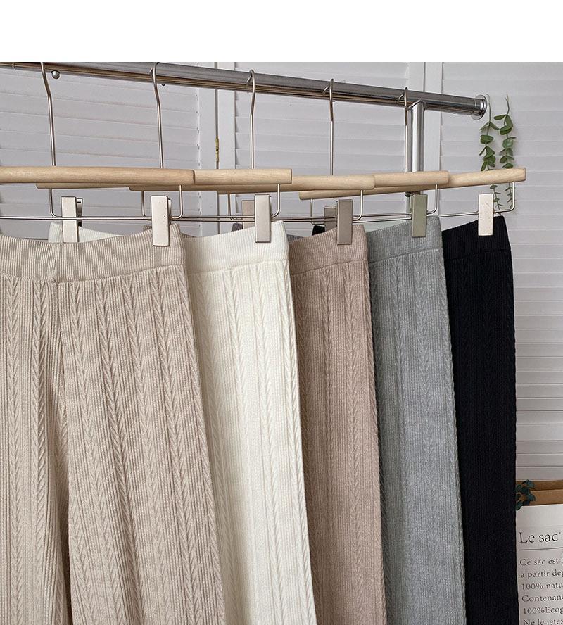 Japanese Style Knit Straight-Leg Pants – Elastic Waist Thick Casual Trousers - Image 17
