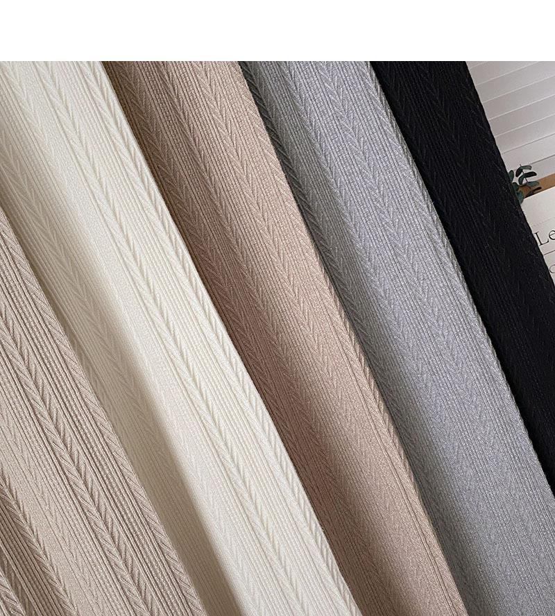 Japanese Style Knit Straight-Leg Pants – Elastic Waist Thick Casual Trousers - Image 21