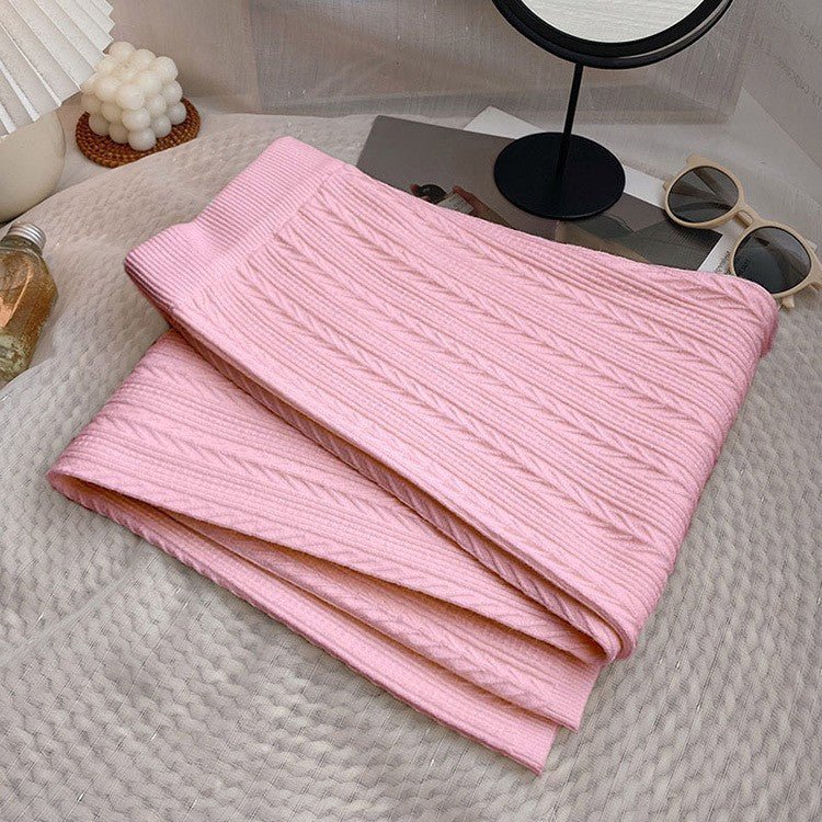 Japanese Style Knit Straight-Leg Pants – Elastic Waist Thick Casual Trousers - Image 6
