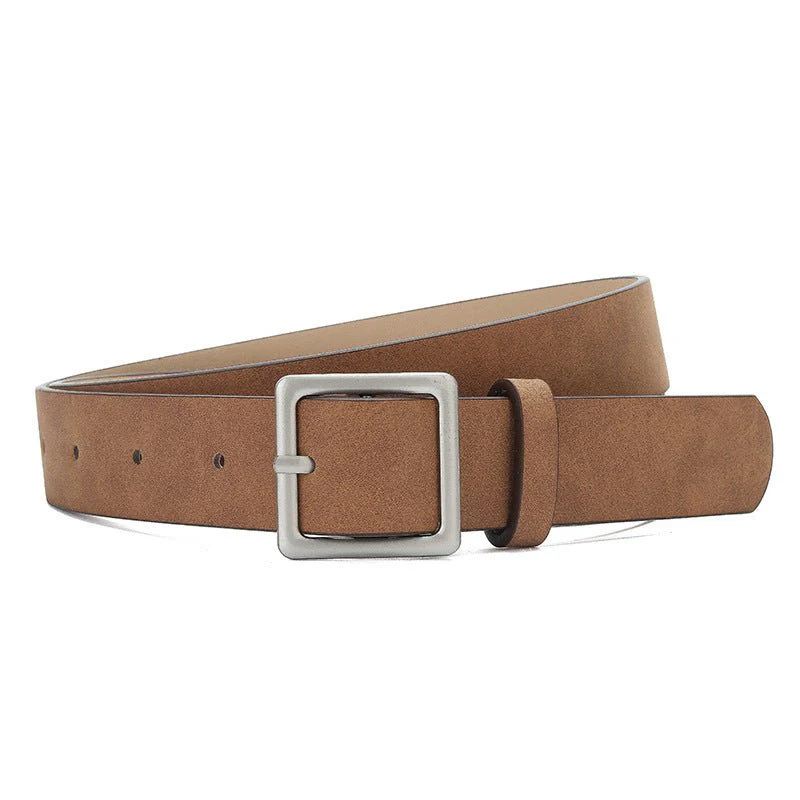 Korean style trendy square Japanese buckle belt women simple fashion all-match matte texture pu belt - Image 10
