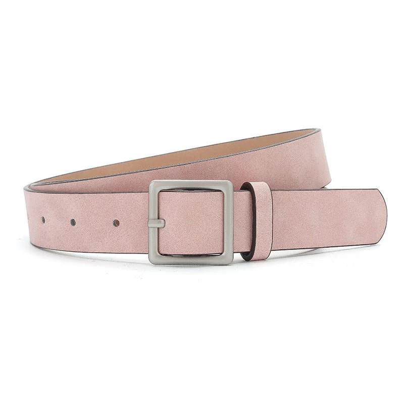 Korean style trendy square Japanese buckle belt women simple fashion all-match matte texture pu belt - Image 3