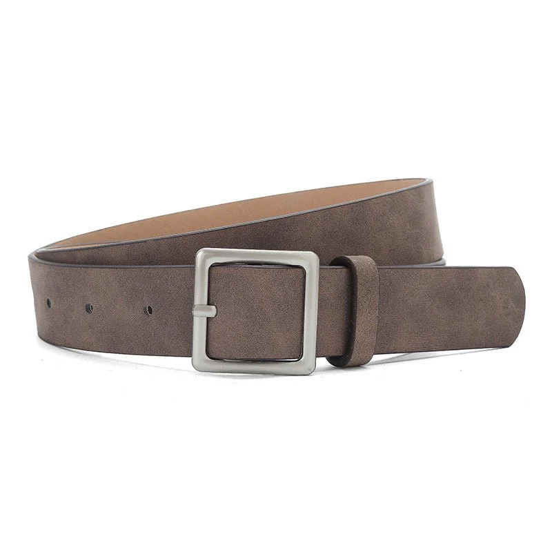 Korean style trendy square Japanese buckle belt women simple fashion all-match matte texture pu belt - Image 4