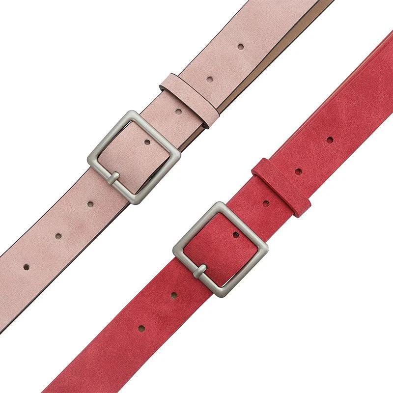 Korean style trendy square Japanese buckle belt women simple fashion all-match matte texture pu belt - Image 9