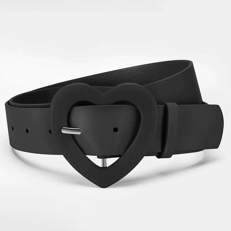 Lengthened love buckle belt for women to decorate dress, new summer style, versatile and fashionable, Korean peach heart ins style belt - Image 8