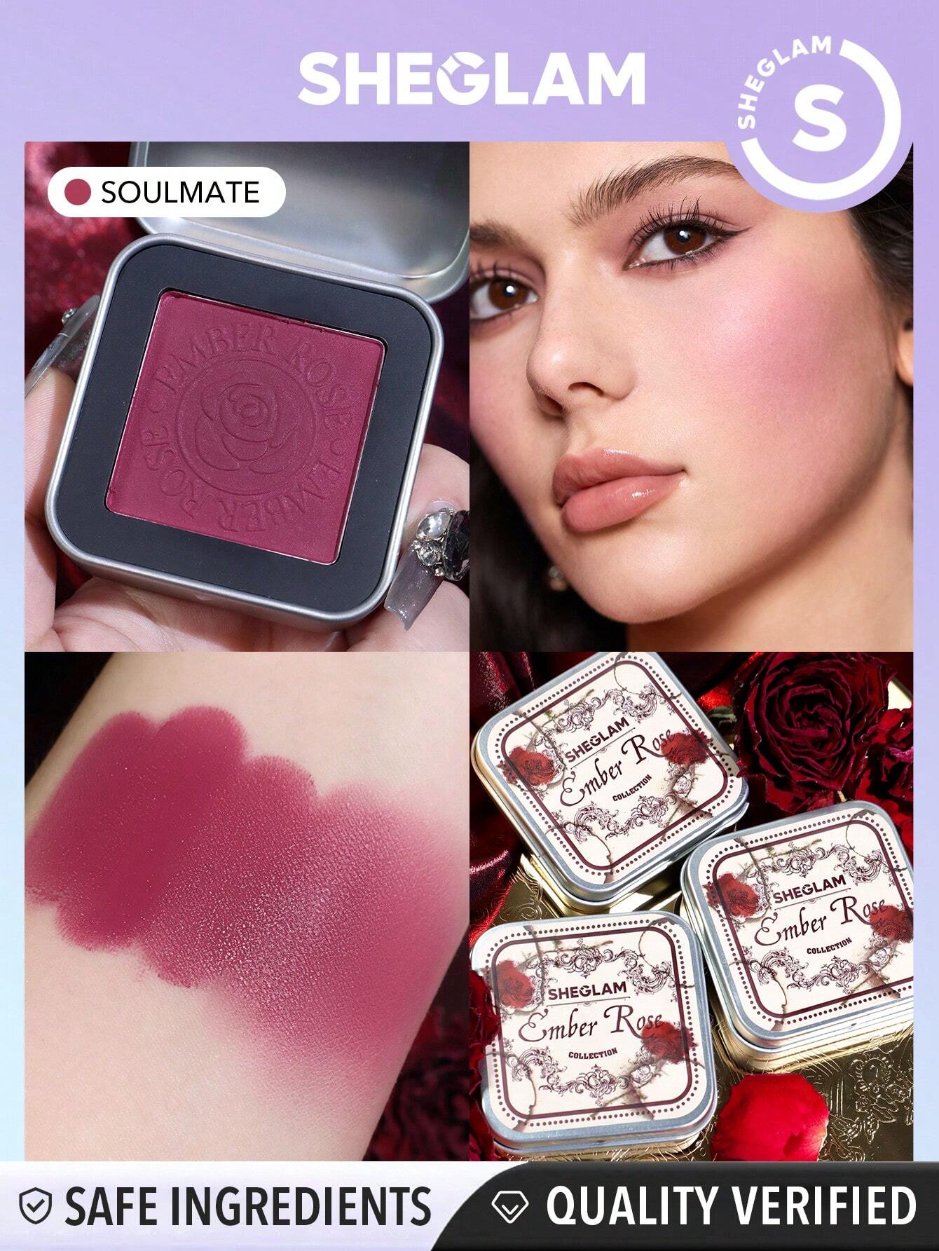 SHEGLAM Ember Rose Eternal Flame Cream, Blush-Cream-To-Powder Blush Palette Highly Pigmented Non-Fading Long Lasting Natural Easy To Use Blush Box (FD) - Image 12