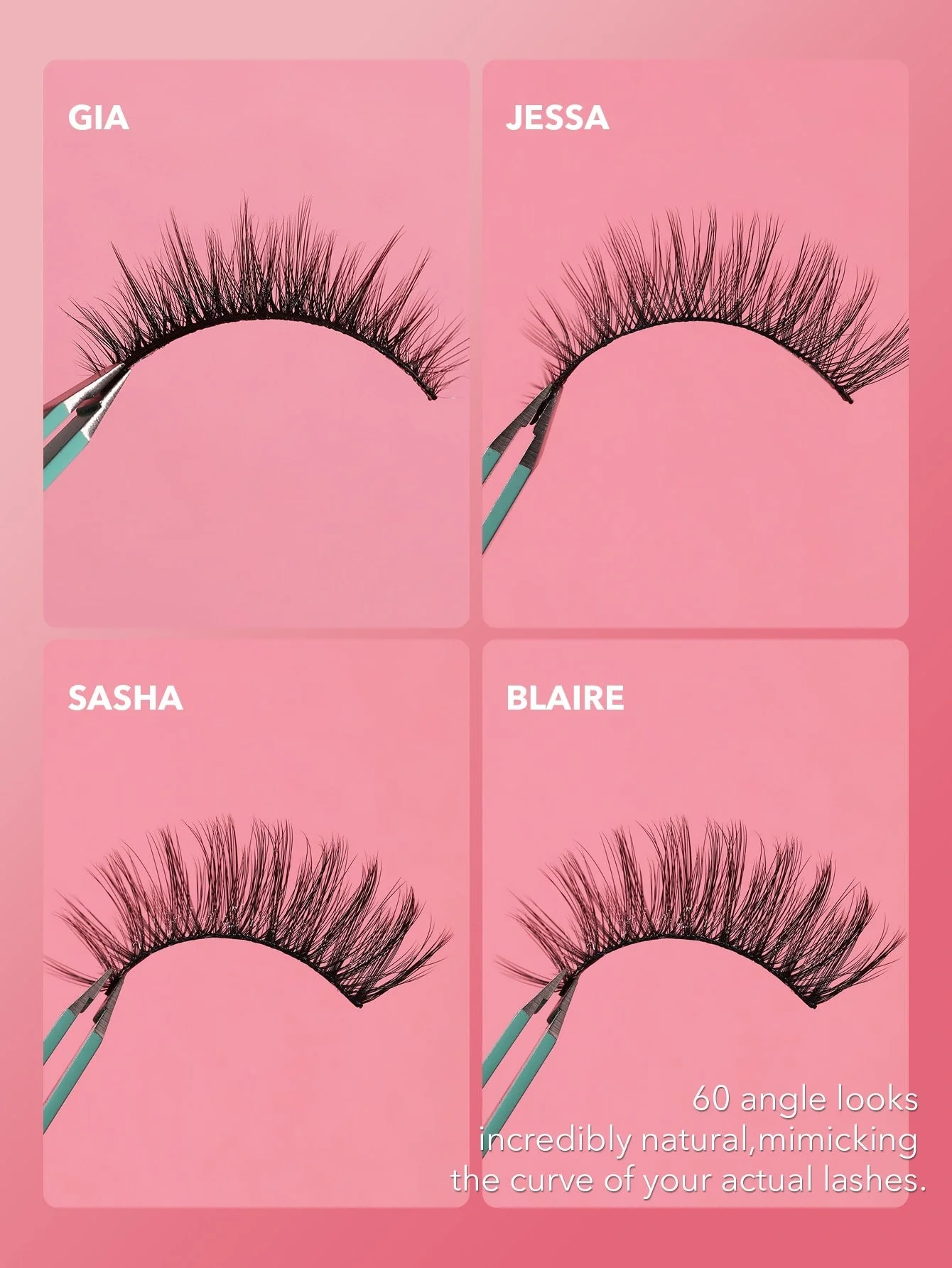 SHEGLAM Girl Next Door Natural False Eyelashes-Sasha 3 Pairs Extra Long Natural Lightweight Comfortable Tapered Fuller Longer Thicker False Eyelashes DIY Eyelash Extension Fake Eyelashes Y2K Party Eyelashes - Image 3