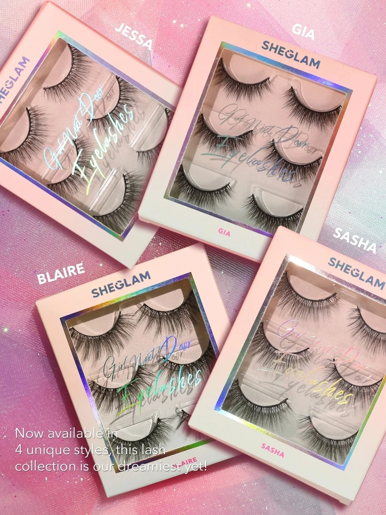 SHEGLAM Girl Next Door Natural False Eyelashes-Sasha 3 Pairs Extra Long Natural Lightweight Comfortable Tapered Fuller Longer Thicker False Eyelashes DIY Eyelash Extension Fake Eyelashes Y2K Party Eyelashes - Image 4
