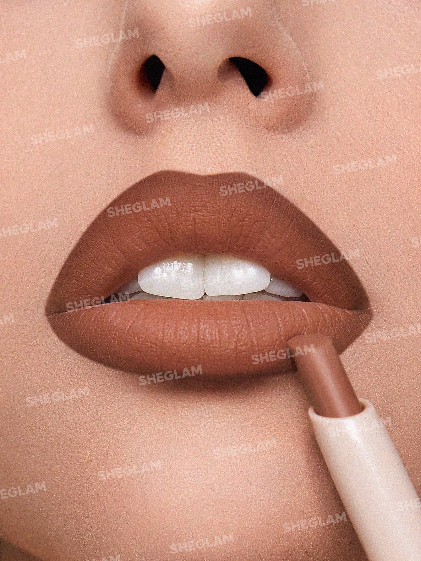 SHEGLAM Glam 101 Lipstick & Liner Duo-Deep Caramel 2-In-1 Matte Dual-Ended Lip Liner Lipstick Pencil Highly Pigmented Long Lasting Smooth Easy To Wear Lip Makeup - Image 8