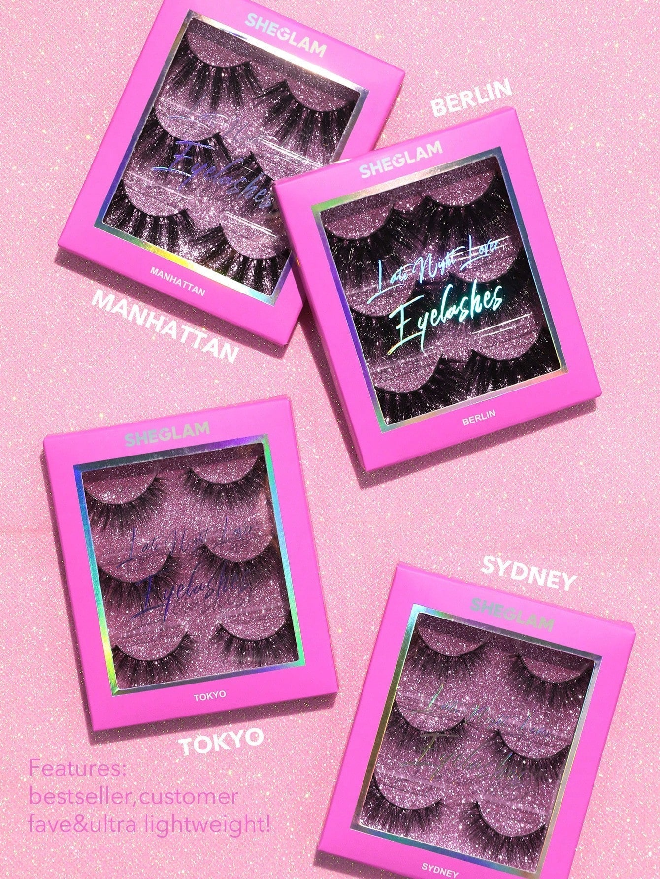 SHEGLAM Late Night Lover Full Volume False Eyelashes-Tokyo 3 Pairs Lightweight Comfortable Tapered Natural Fuller Longer Thicker Fake False Eyelashes DIY Eyelash Extension Eyelashes Black Friday Party False Eyelashes - Image 6