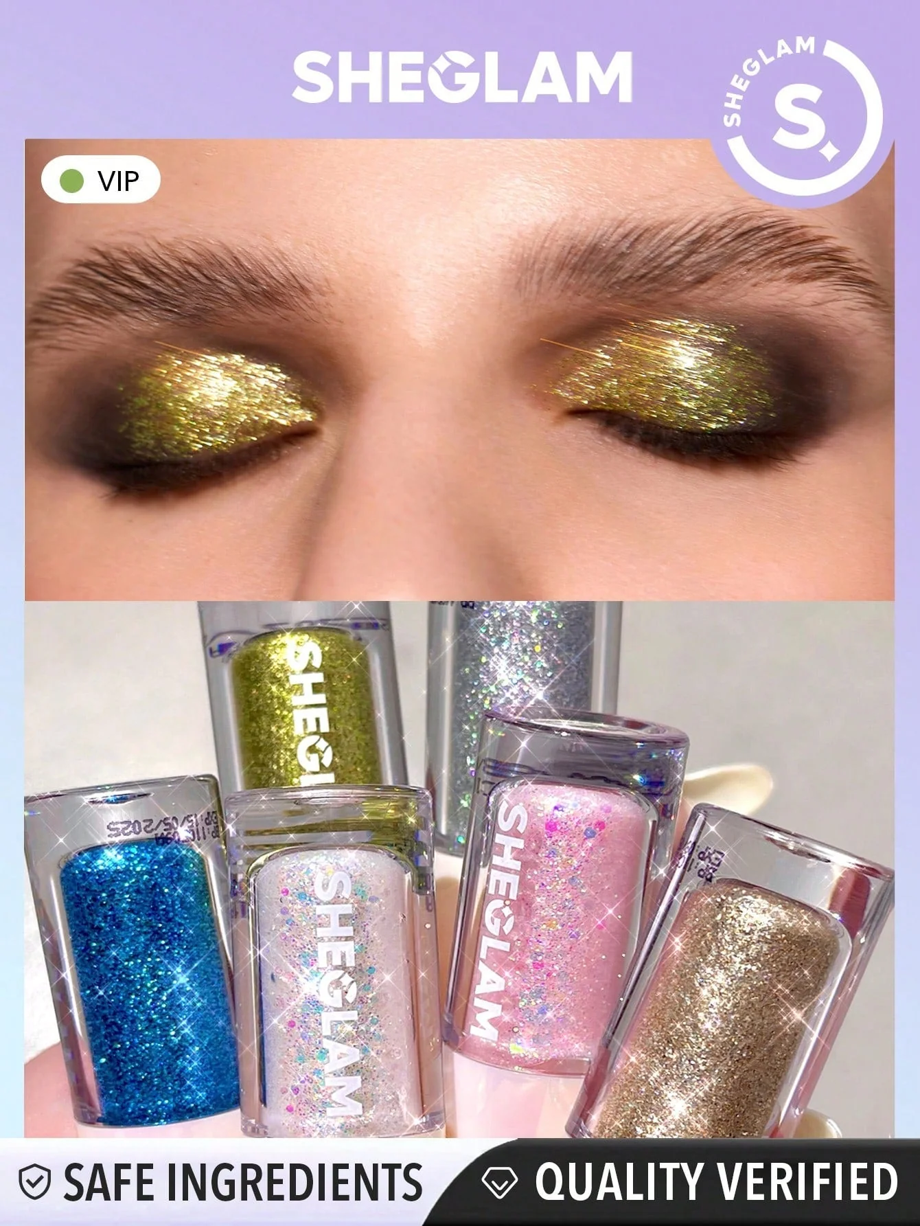 SHEGLAM Party Glitter Liner-Disco Ball Liquid Eyeshadow Gel Silver High Shine Long Lasting Highly Pigmented Long Wear Liquid Liner - Image 2