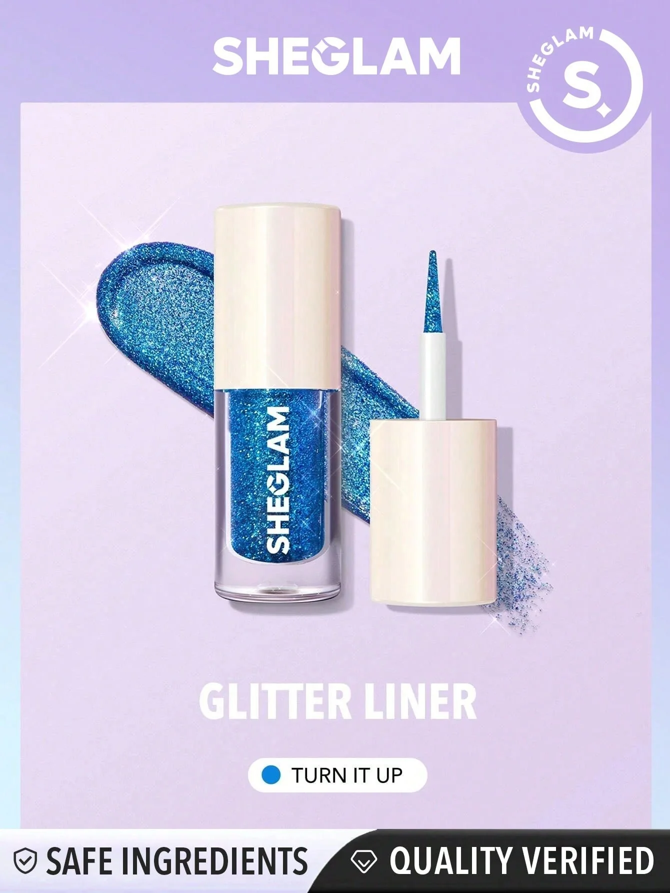 SHEGLAM Party Glitter Liner-Disco Ball Liquid Eyeshadow Gel Silver High Shine Long Lasting Highly Pigmented Long Wear Liquid Liner - Image 6