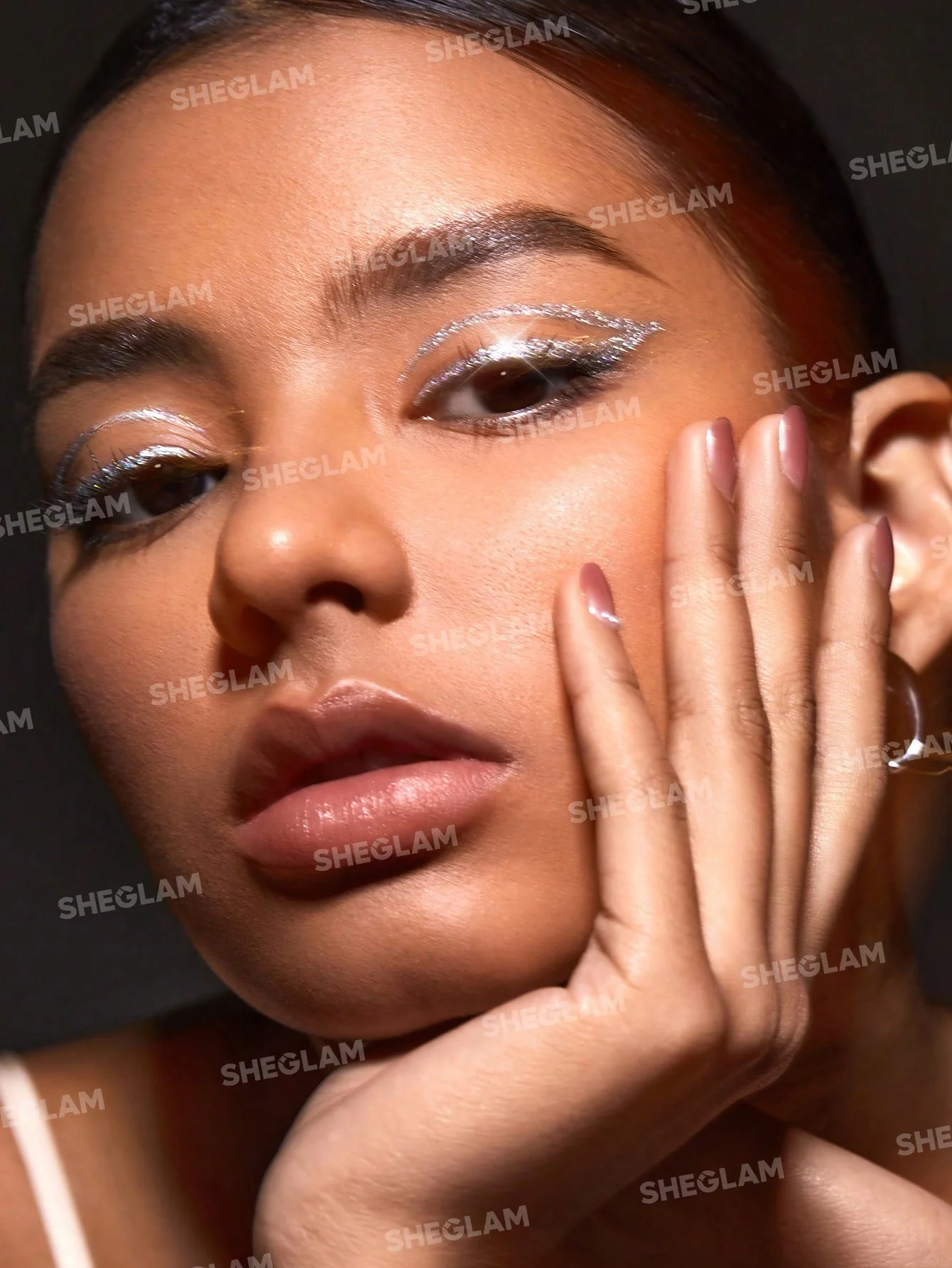 SHEGLAM Party Glitter Liner-Disco Ball Liquid Eyeshadow Gel Silver High Shine Long Lasting Highly Pigmented Long Wear Liquid Liner - Image 8