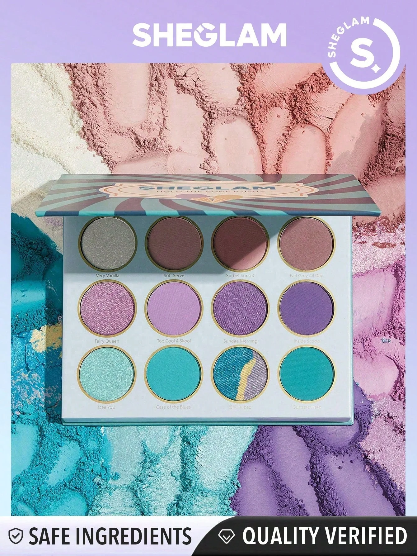 SHEGLAM Smart Cookie Palette 12-Clolor Shimmer Matte Eyeshadow Palette Warm Brown Smoky Eyes Long Lasting Ultra Pigmented Soft Smooth Blendable Eyeshadow - Image 2