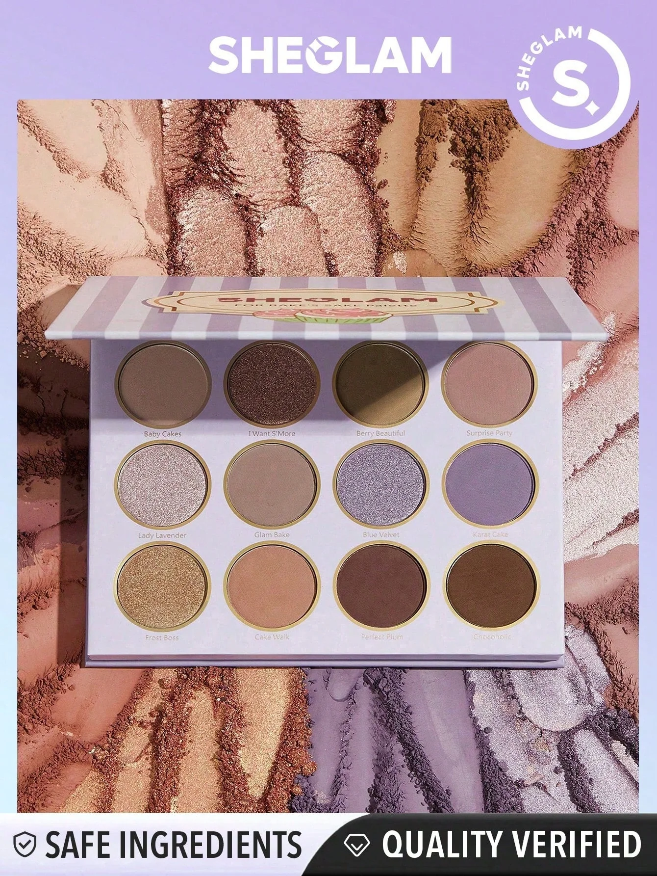SHEGLAM Smart Cookie Palette 12-Clolor Shimmer Matte Eyeshadow Palette Warm Brown Smoky Eyes Long Lasting Ultra Pigmented Soft Smooth Blendable Eyeshadow - Image 4