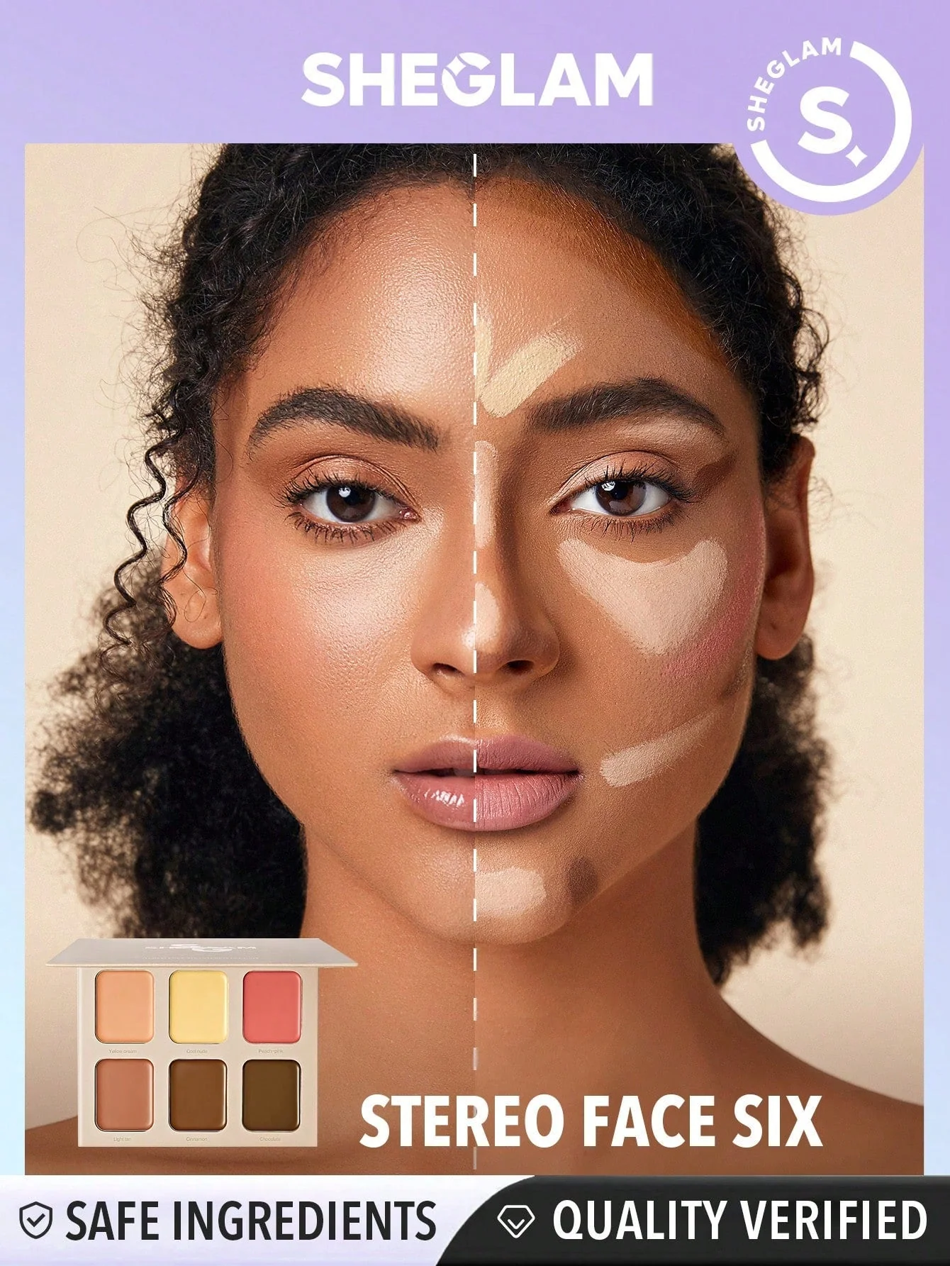 SHEGLAM Stereo Face Six - French Girl 6-Color Cream Contour Palette - Image 2