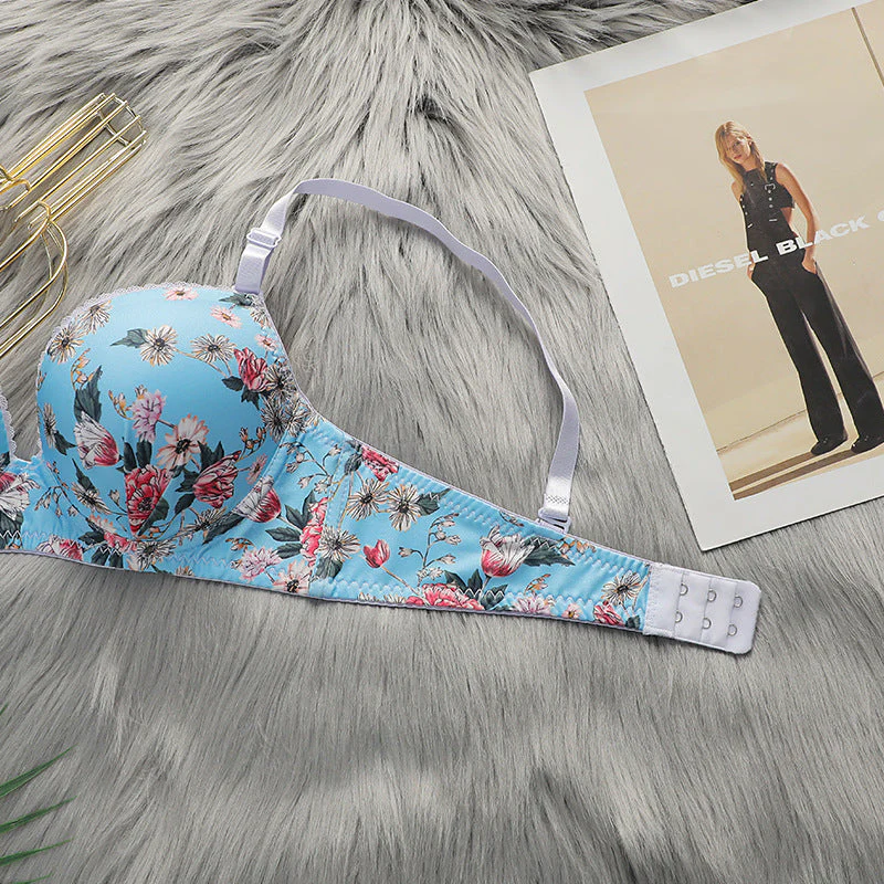 The Floral Lace | Printed Lace Push-Up Bra Set - Image 4