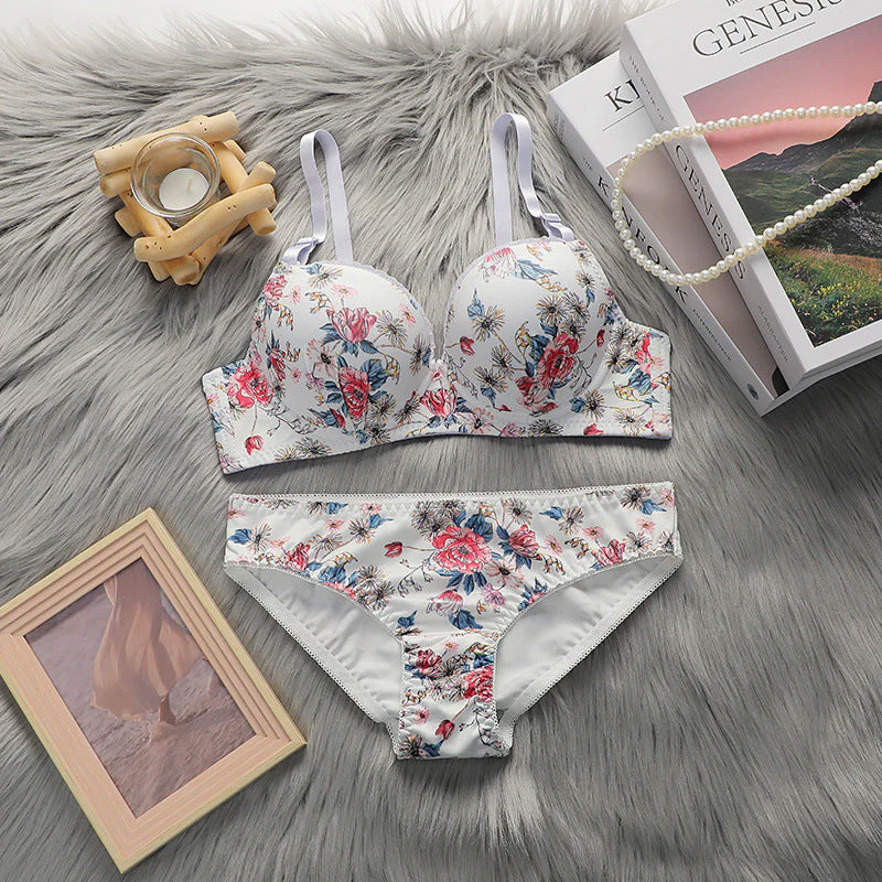 The Floral Lace | Printed Lace Push-Up Bra Set - Image 6