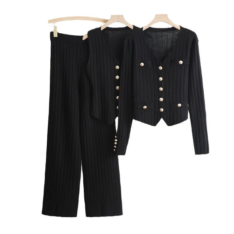 The Flowing Ease | Solid Color Viscose Wide-Leg Pants Set - Image 4