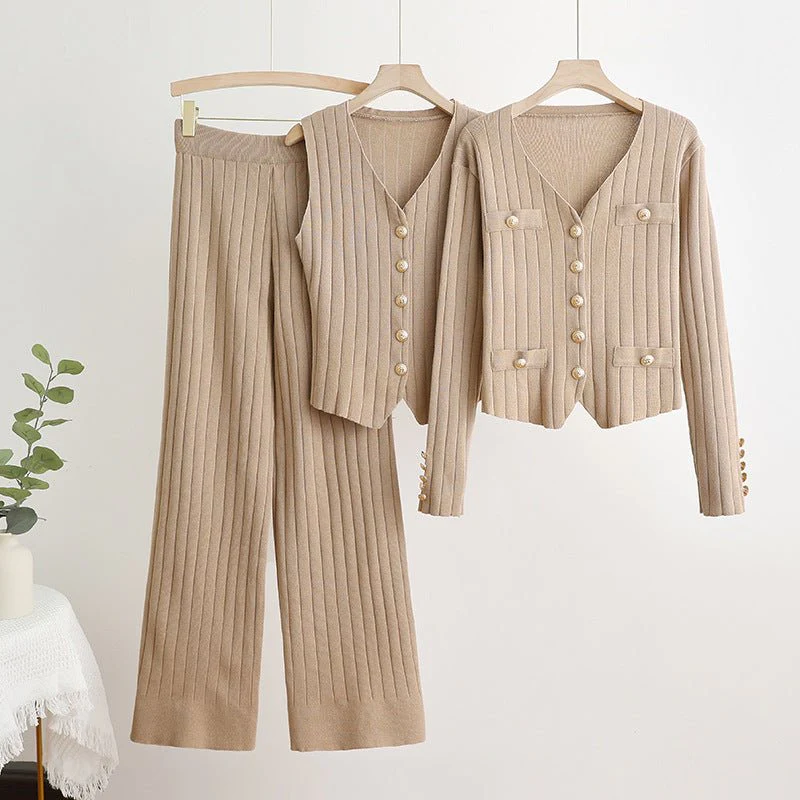 The Flowing Ease | Solid Color Viscose Wide-Leg Pants Set - Image 5