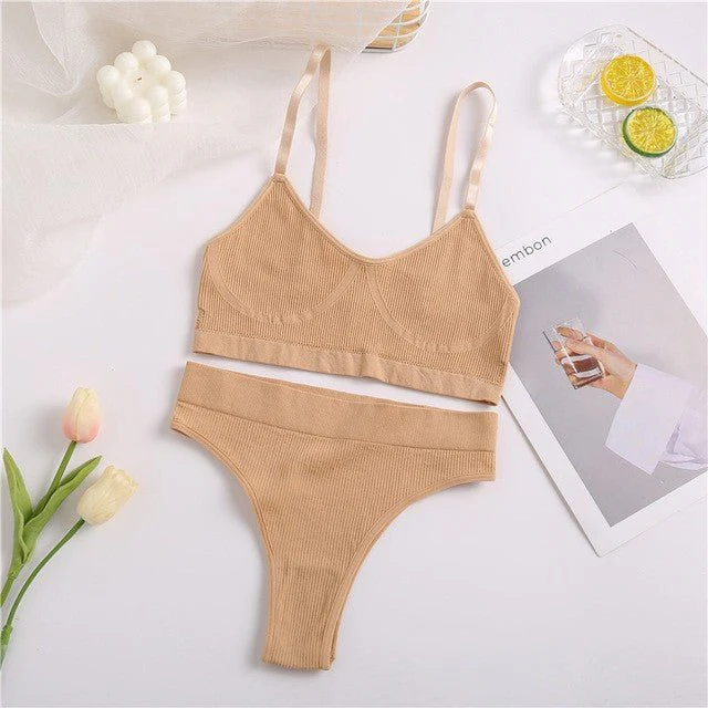The Seamless Yoga Flow | Women's Seamless Sports Bra & Thong Bodysuit Set - Image 10