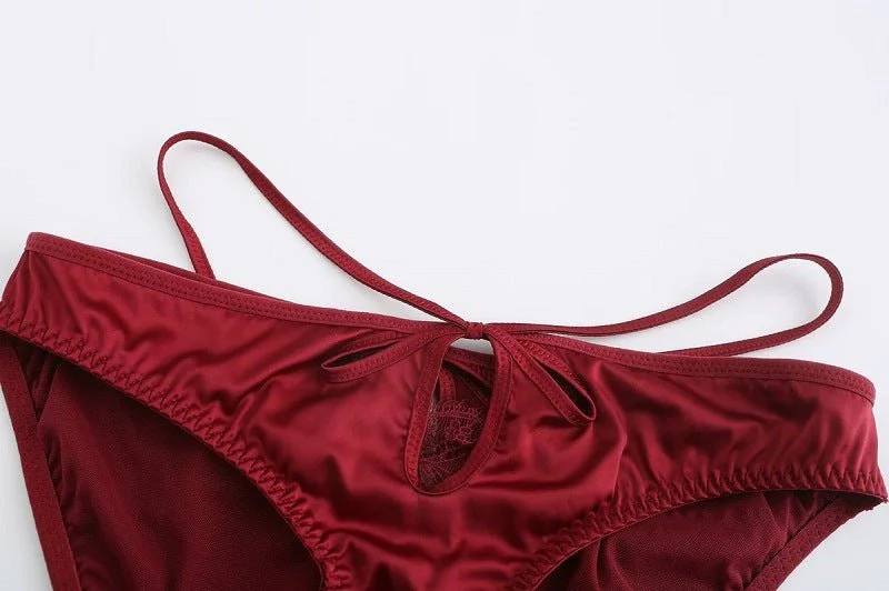 The Velvet Temptation | French Glossy Hollow Lace Push-Up Bra Set - Image 28