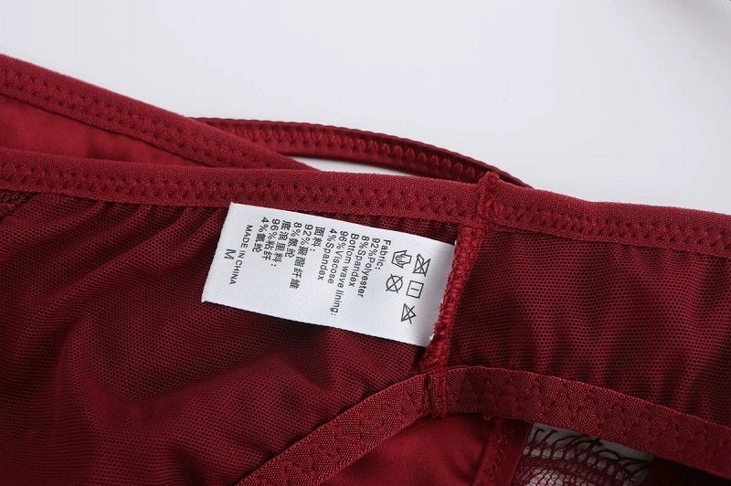 The Velvet Temptation | French Glossy Hollow Lace Push-Up Bra Set - Image 33