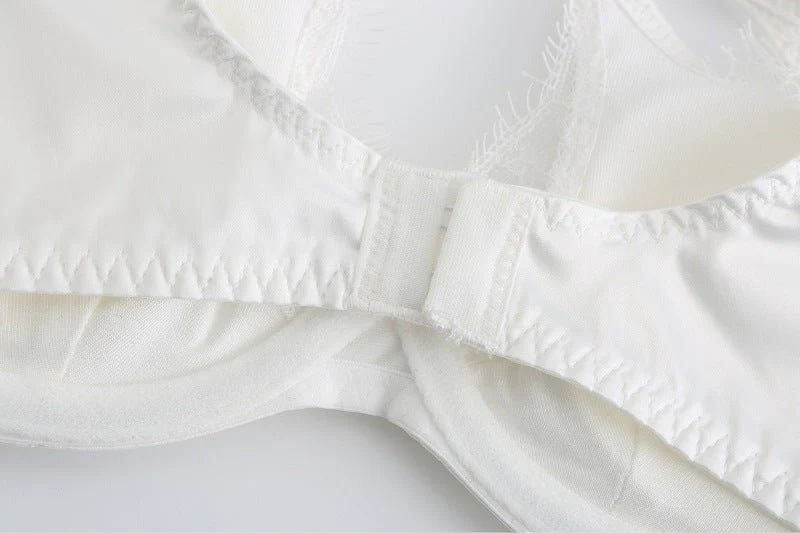The Velvet Temptation | French Glossy Hollow Lace Push-Up Bra Set - Image 44